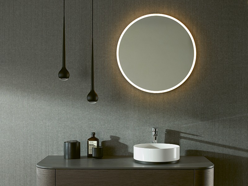 Specchio rotondo per bagno Alterna uma LED