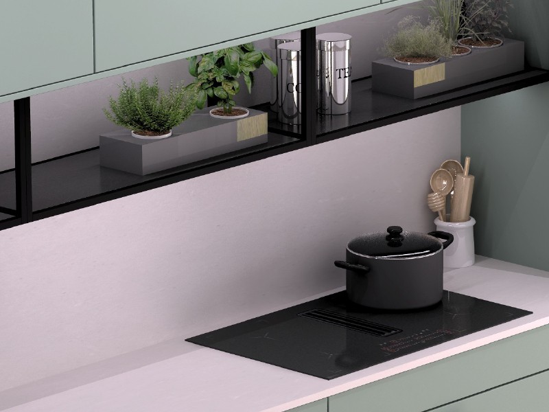 Arbeitsplatte aus recyceltem Glas