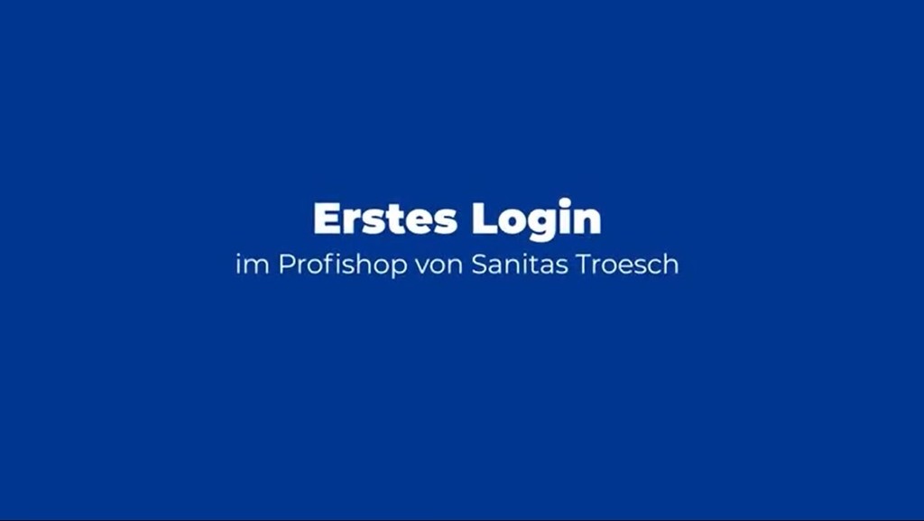 Login im Profishop von Sanitas Troesch
