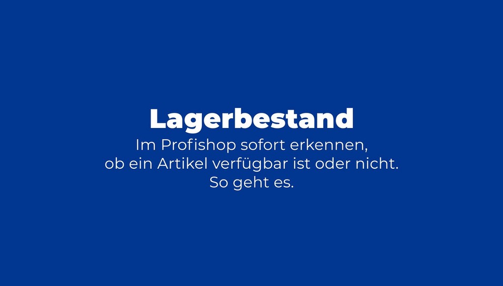 Lagerbestand prüfen
