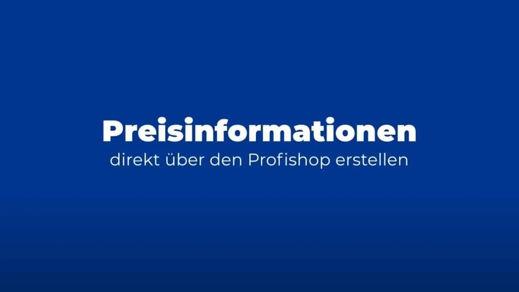 Preisinformationen für Endkunden generieren
