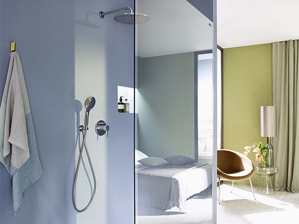 Duschtrennwand Alterna lin.3 mit CareTec® Pro Glasveredelung