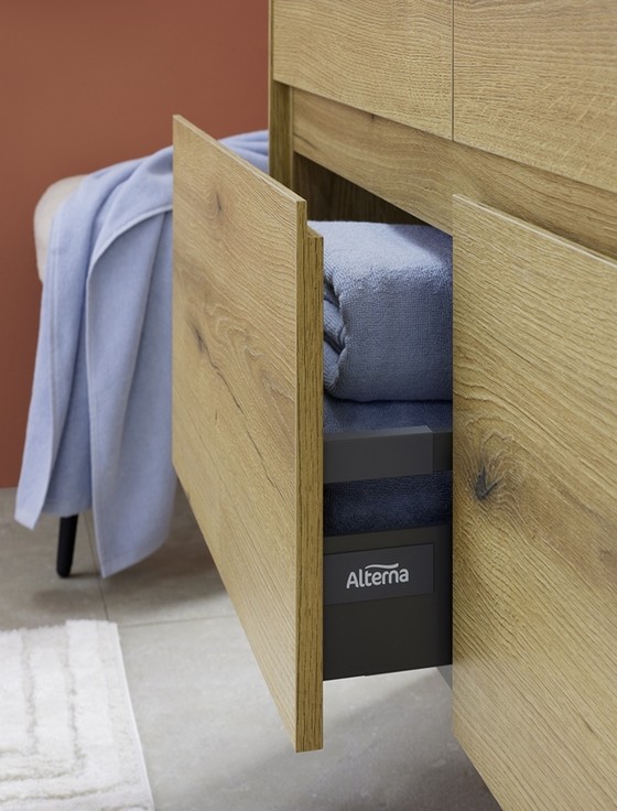 Detailaufnahme Waschtischmöbel Alterna meda S Schublade