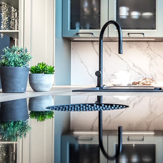 Robinet de cuisine avec plaque de cuisson Bora