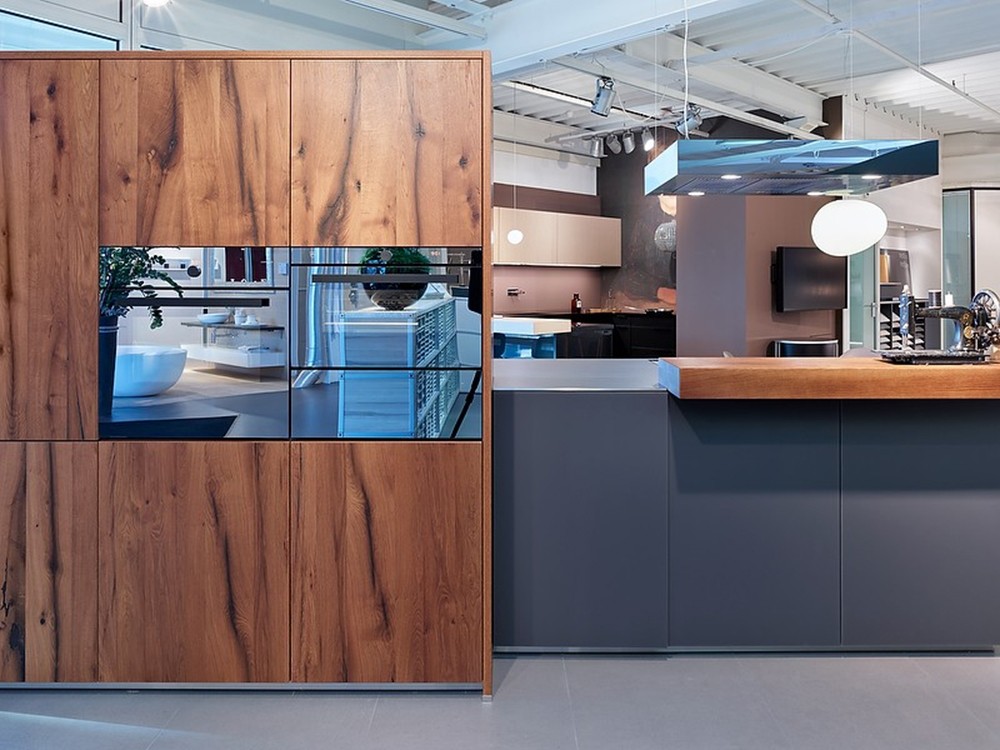 Design Küche dunkel Holz